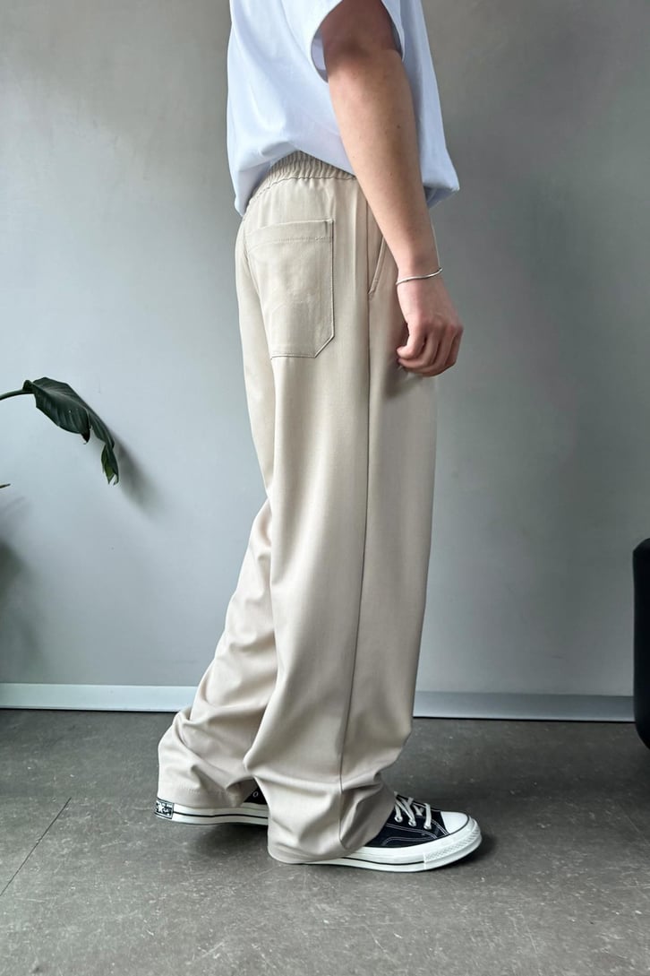 Bel Lastikli Basic Kumaş Pantolon