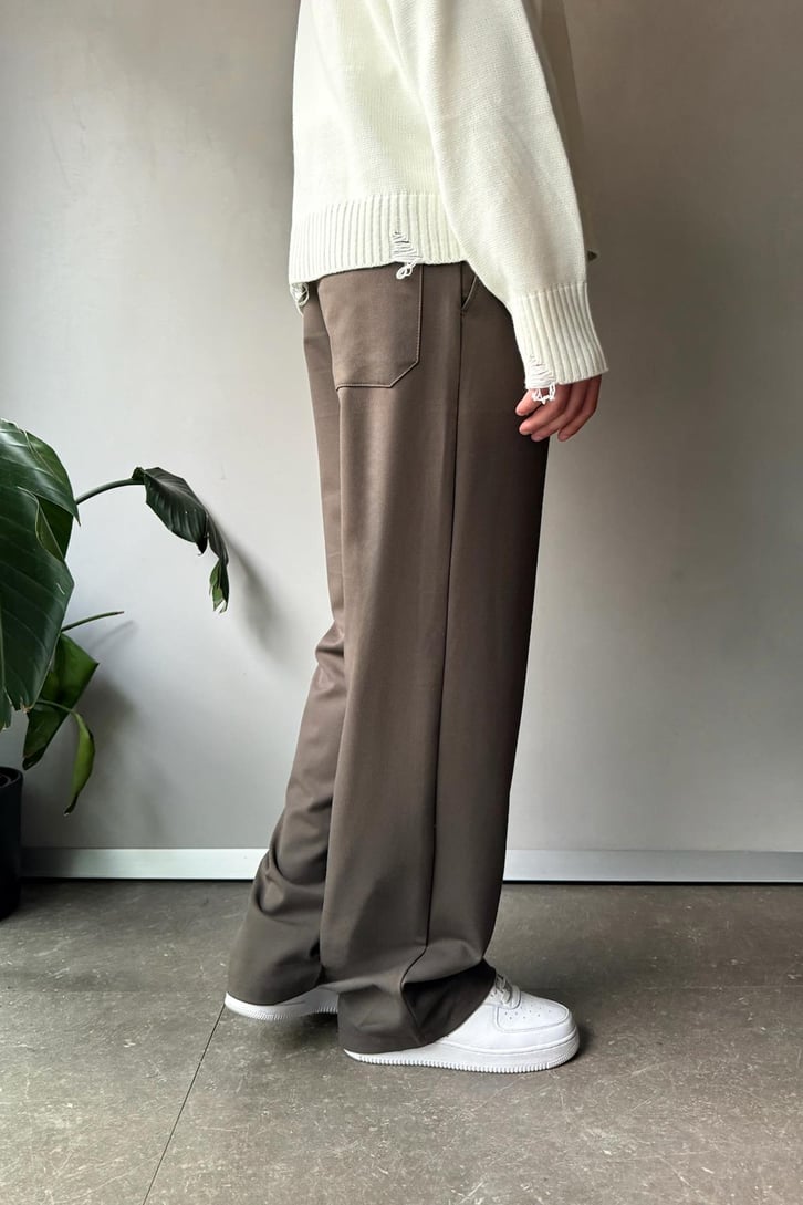 Bel Lastikli Basic Kumaş Pantolon
