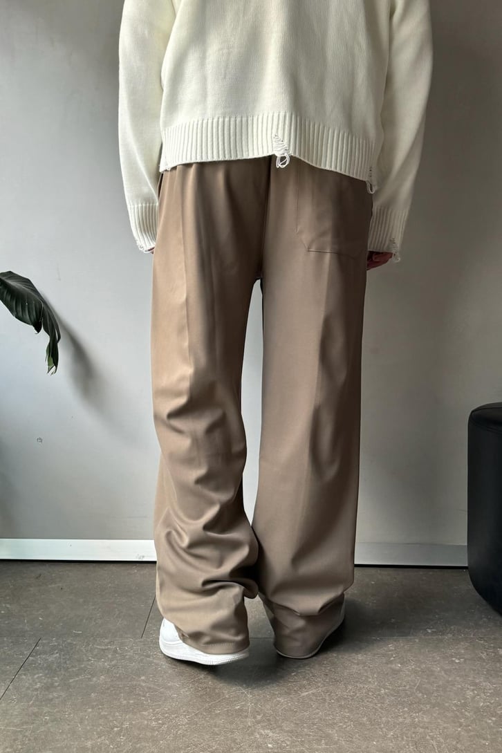 Bel Lastikli Basic Kumaş Pantolon