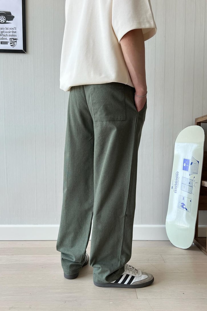 Bel Lastikli Basic Kumaş Pantolon