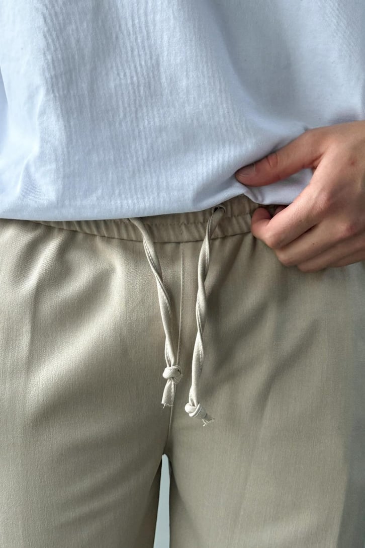 Bel Lastikli Basic Kumaş Pantolon