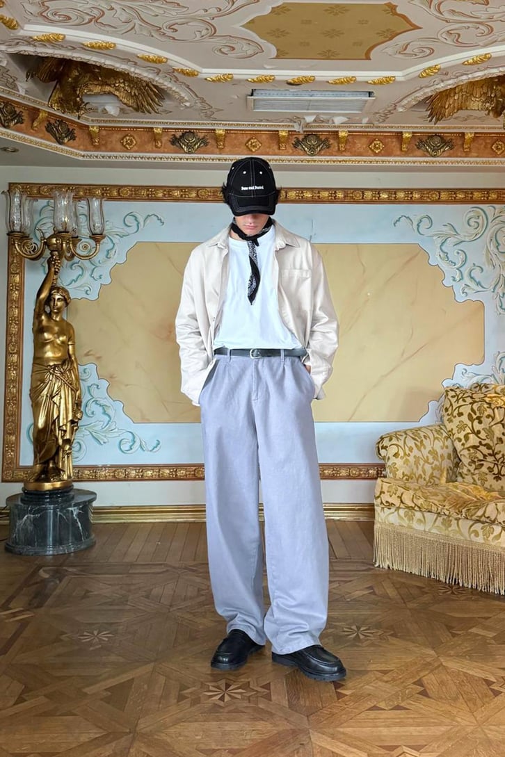 Bel Lastikli Gabardin Baggy Pantolon