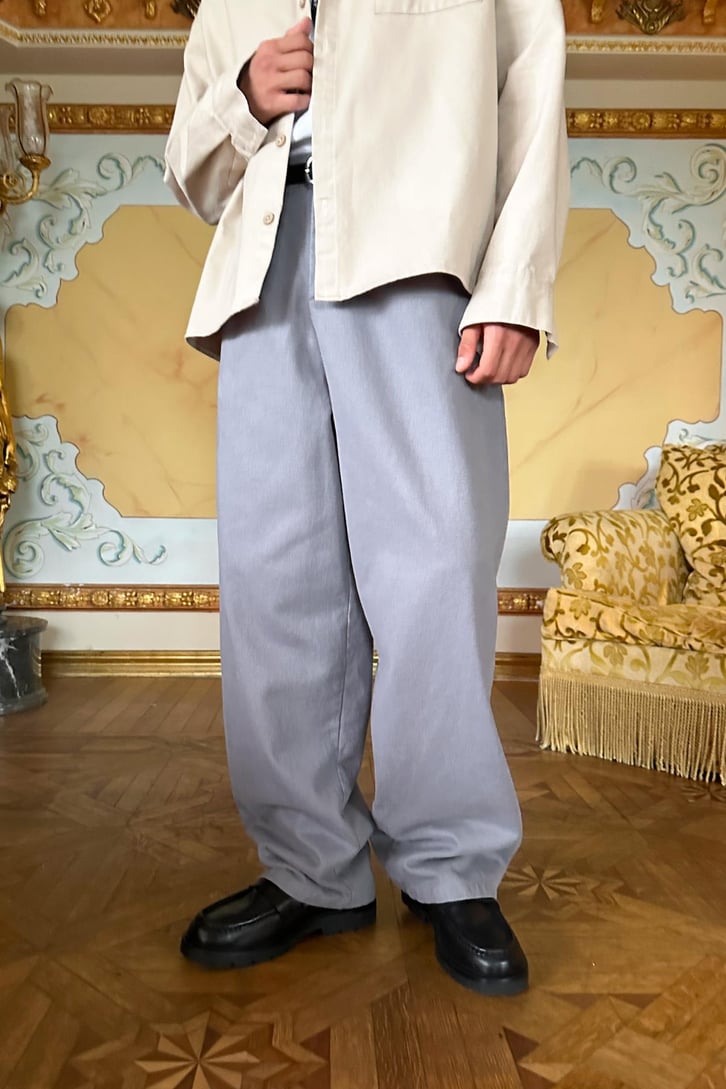 Bel Lastikli Gabardin Baggy Pantolon