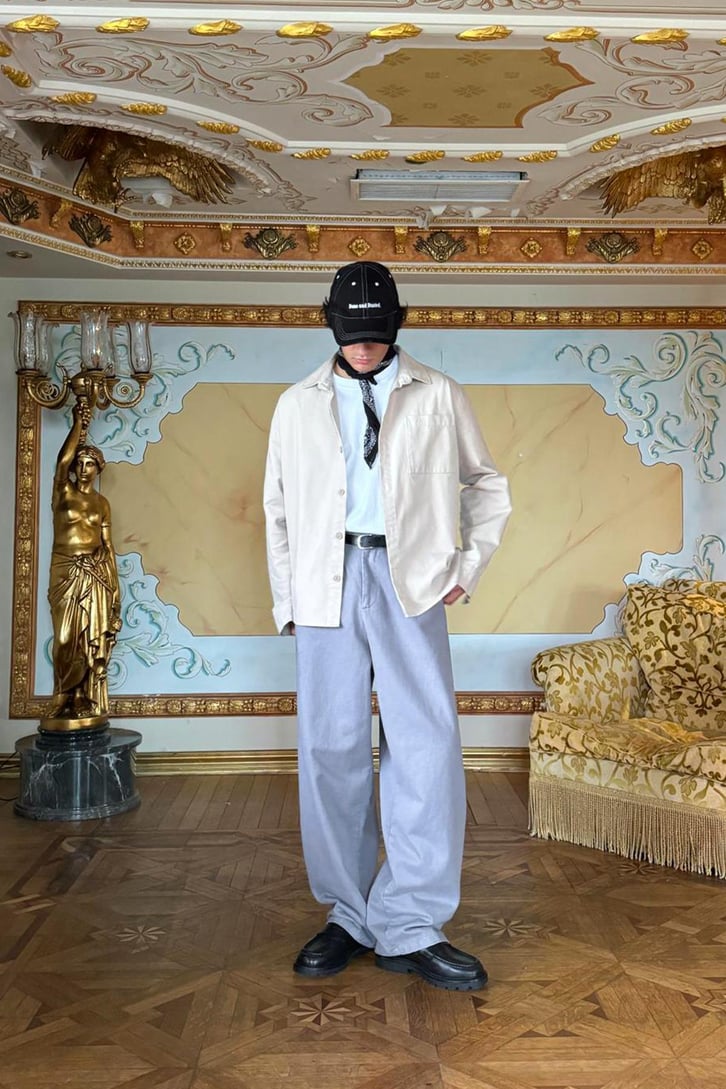 Bel Lastikli Gabardin Baggy Pantolon