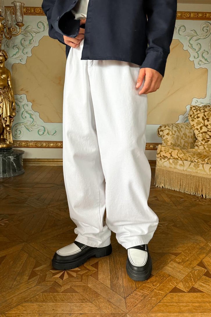 Bel Lastikli Gabardin Baggy Pantolon