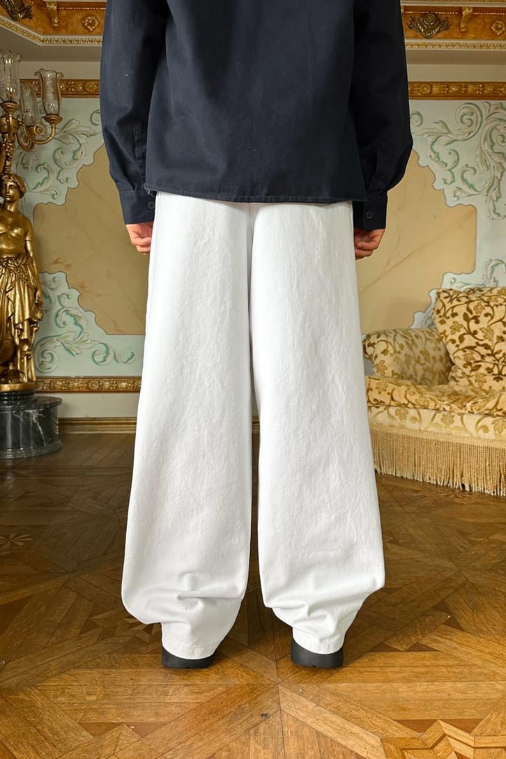 Bel Lastikli Gabardin Baggy Pantolon