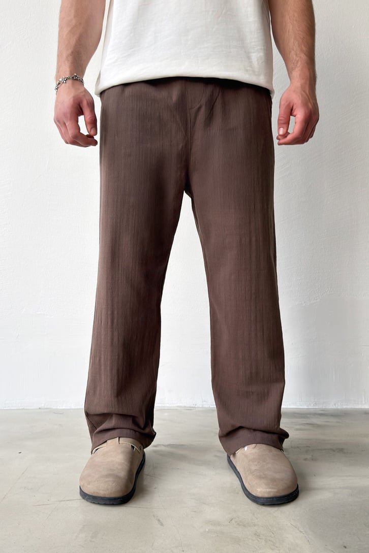 Bel Lastikli Keten Pantolon