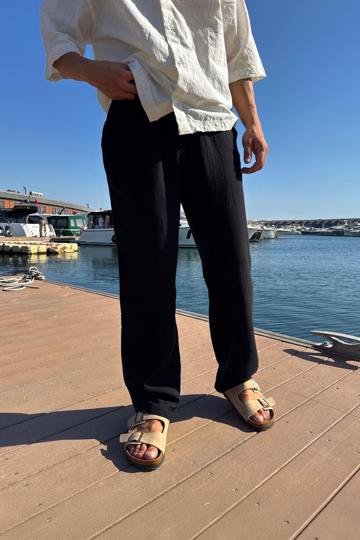 Bel Lastikli Rahat Baggy Pantolon