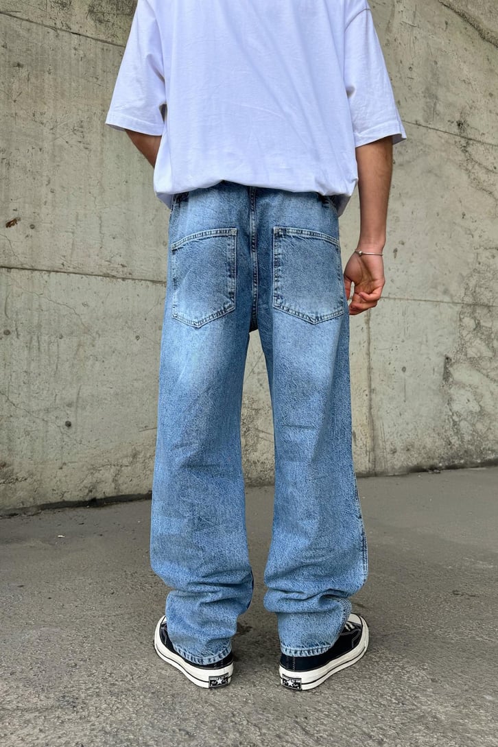Bel Lastikli Yan Dikiş Detay Regular Jean