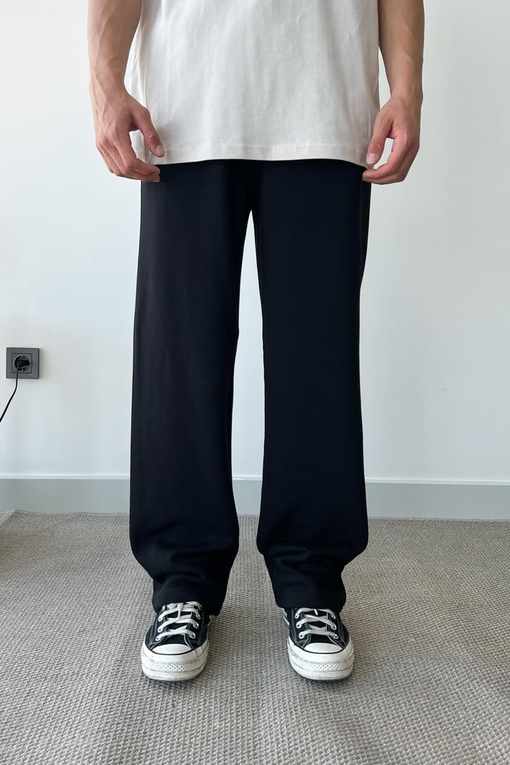Beli Lastikli Basic Lacivert Baggy Eşofman