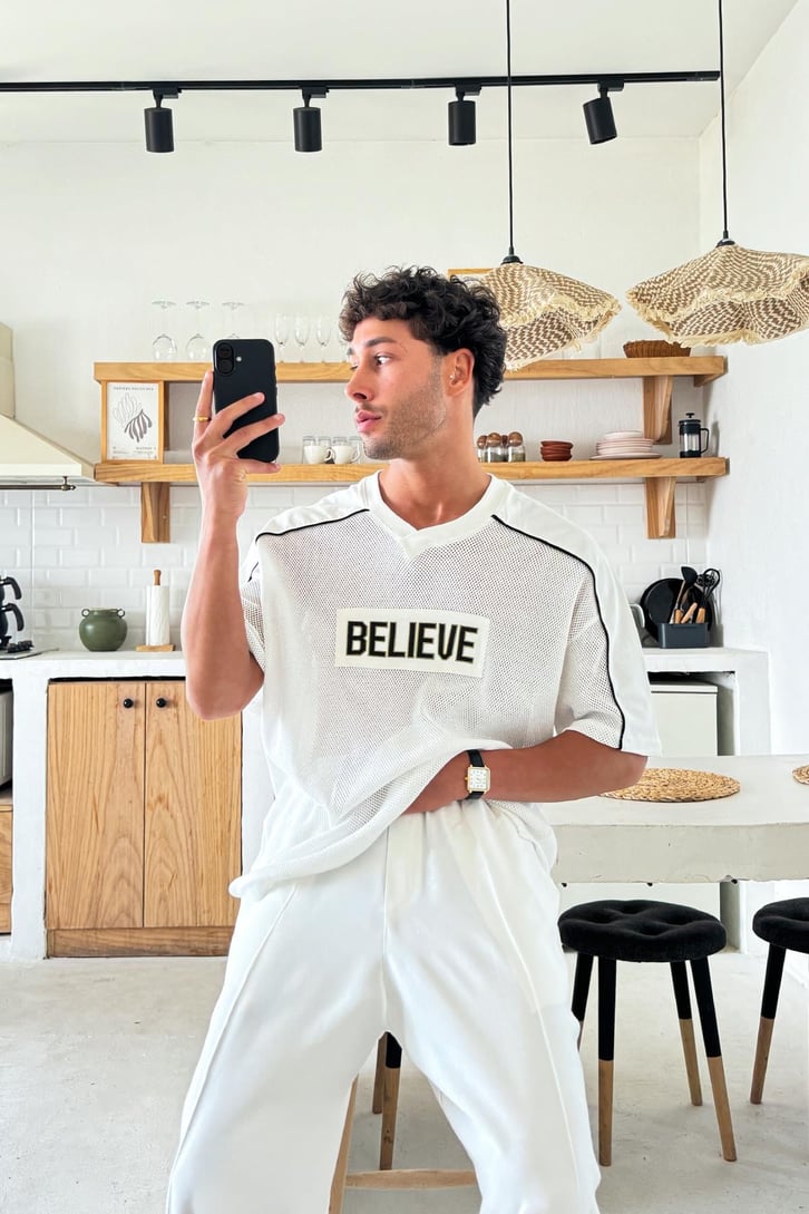 Believe Baskılı File Tişört