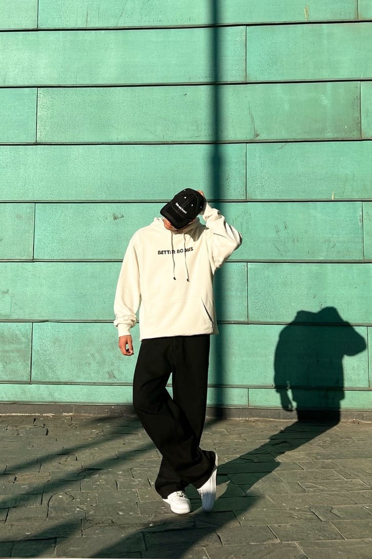 Better Bodies Krem Oversize Hoodie