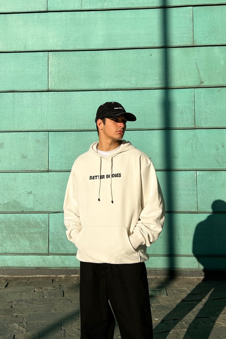 Better Bodies Krem Oversize Hoodie