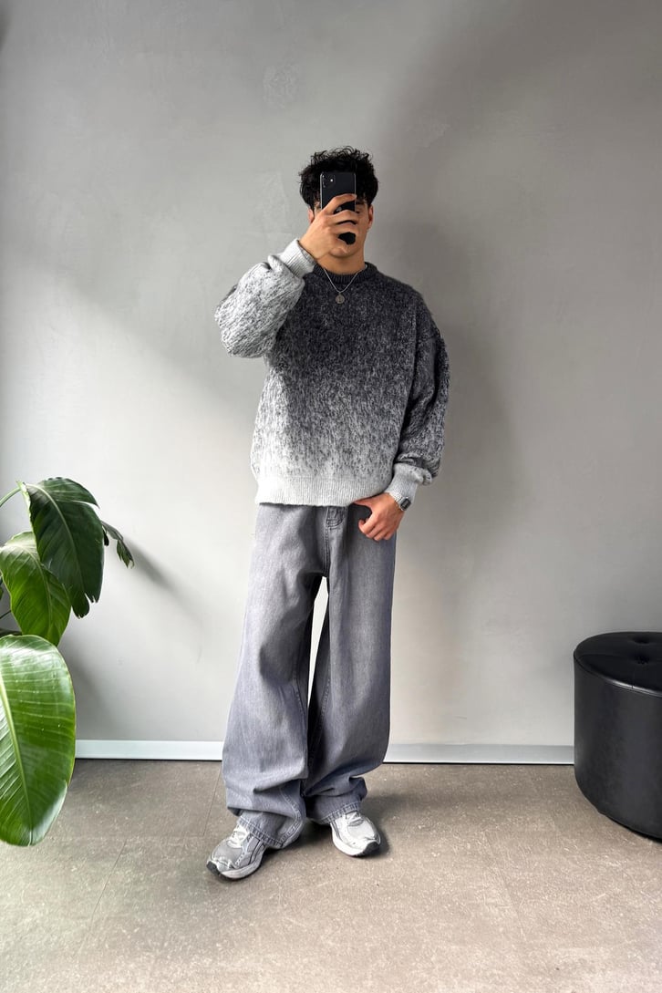 Bisiklet Yaka Oversize Kazak