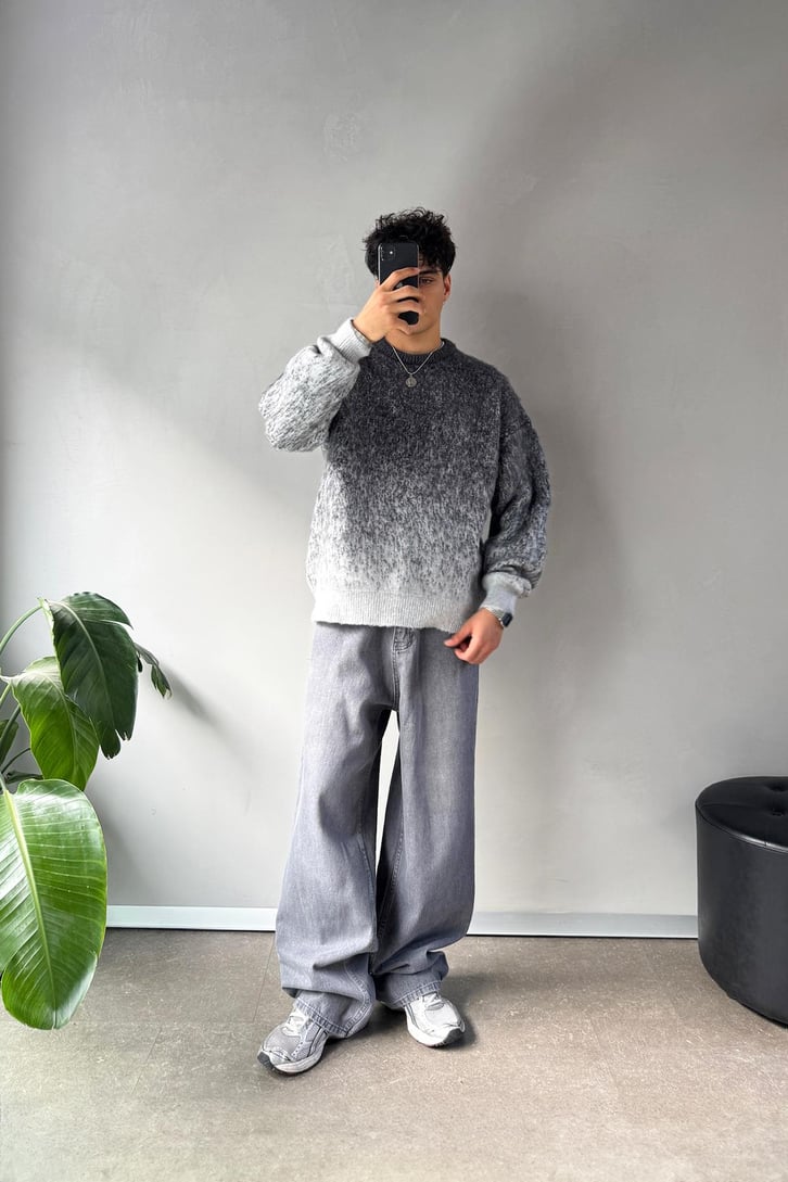 Bisiklet Yaka Oversize Kazak