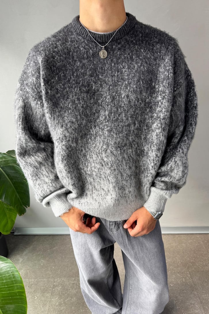 Bisiklet Yaka Oversize Kazak