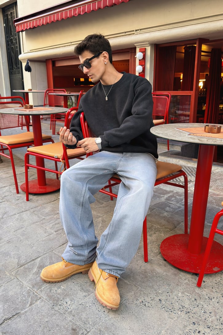 Bisiklet Yaka Oversize Sweatshirt