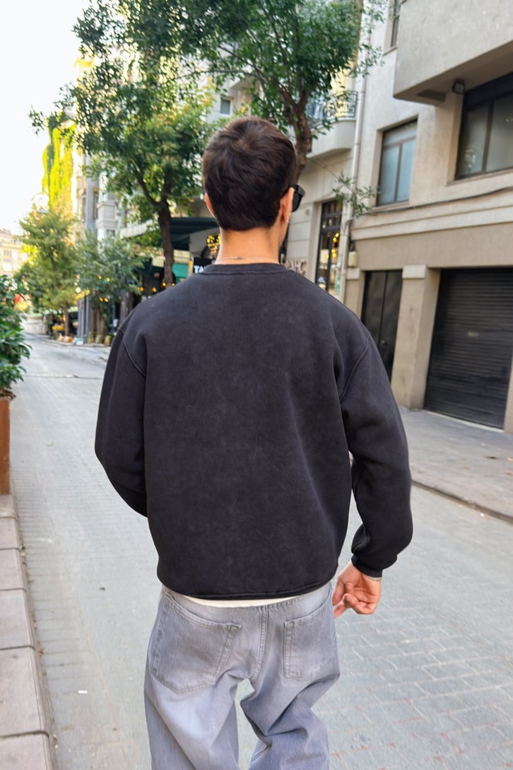 Bisiklet Yaka Oversize Sweatshirt