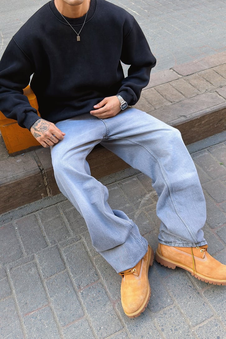 Bisiklet Yaka Oversize Sweatshirt