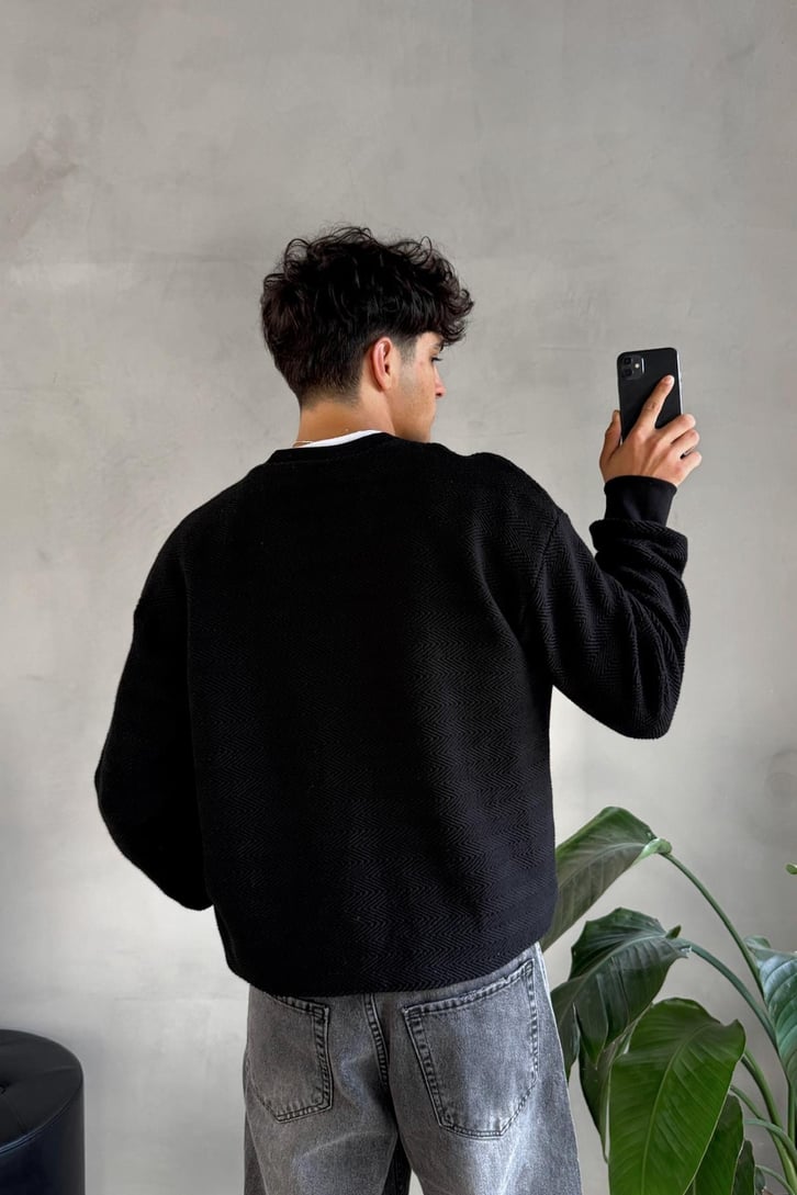 Bisiklet Yaka Sweatshirt