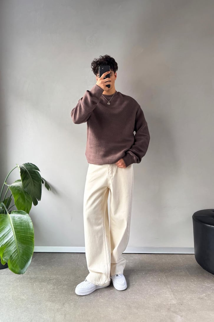 Bisiklet Yaka Sweatshirt