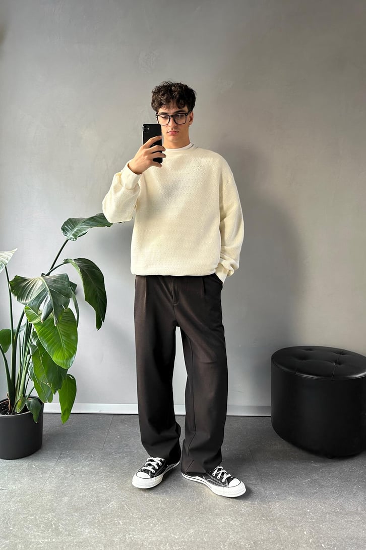 Bisiklet Yaka Sweatshirt