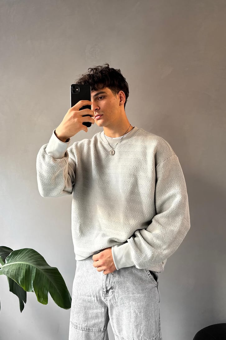 Bisiklet Yaka Sweatshirt