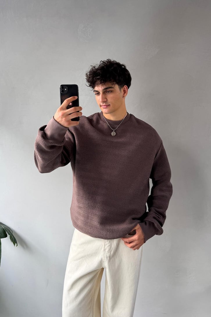 Bisiklet Yaka Sweatshirt