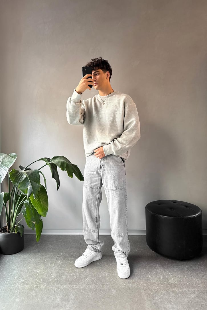 Bisiklet Yaka Sweatshirt
