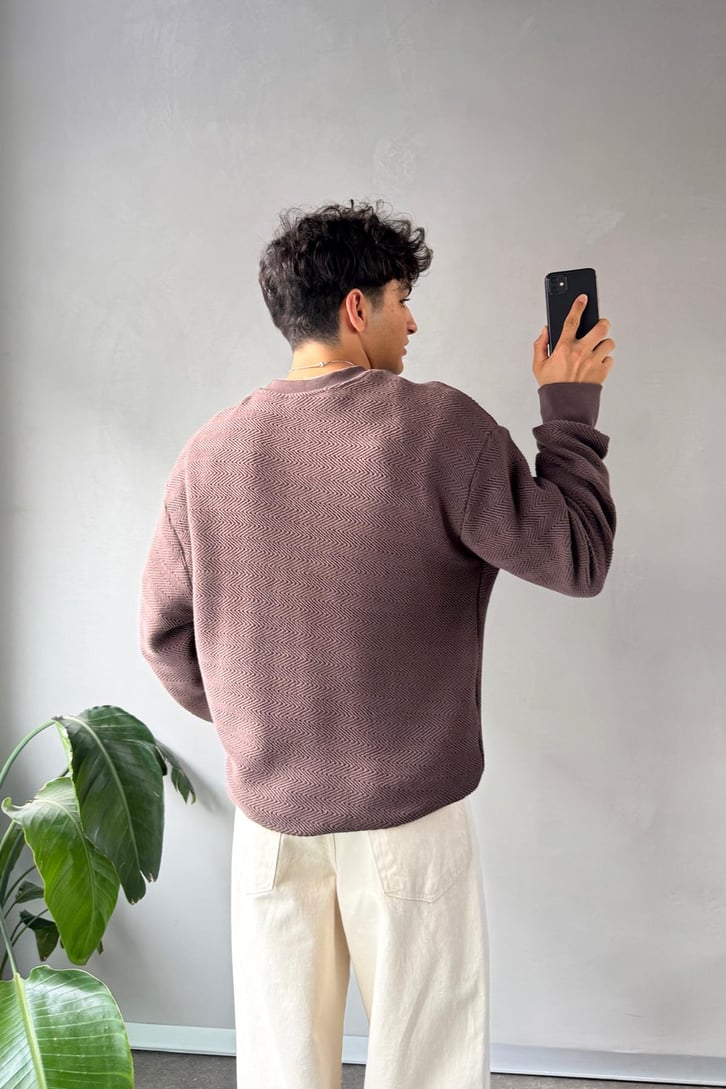 Bisiklet Yaka Sweatshirt
