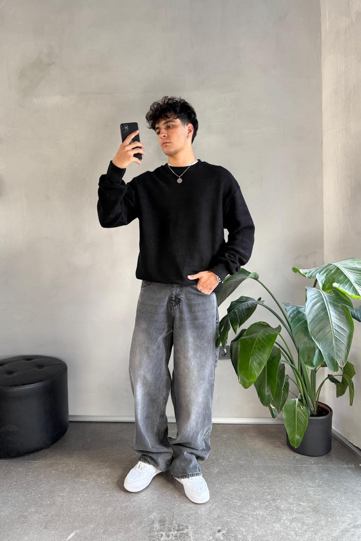 Bisiklet Yaka Sweatshirt