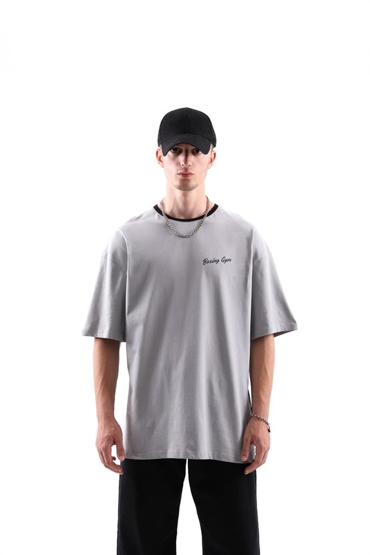 Boxing Gym Sırt Baskılı Oversize Tshirt