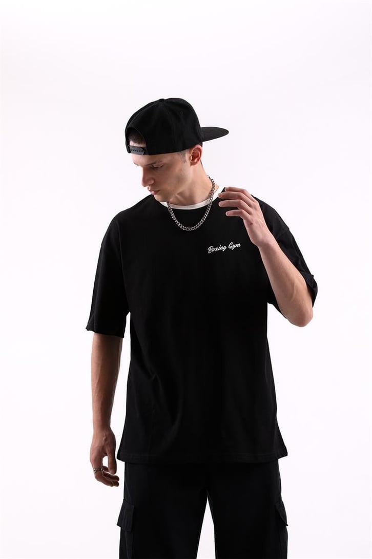 Boxing Gym Sırt Baskılı Oversize Tshirt