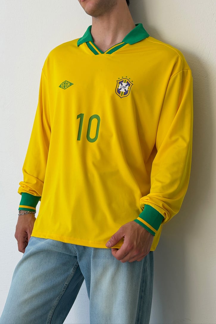 Brazil Logo Premium Oversize Uzun Kol Forma