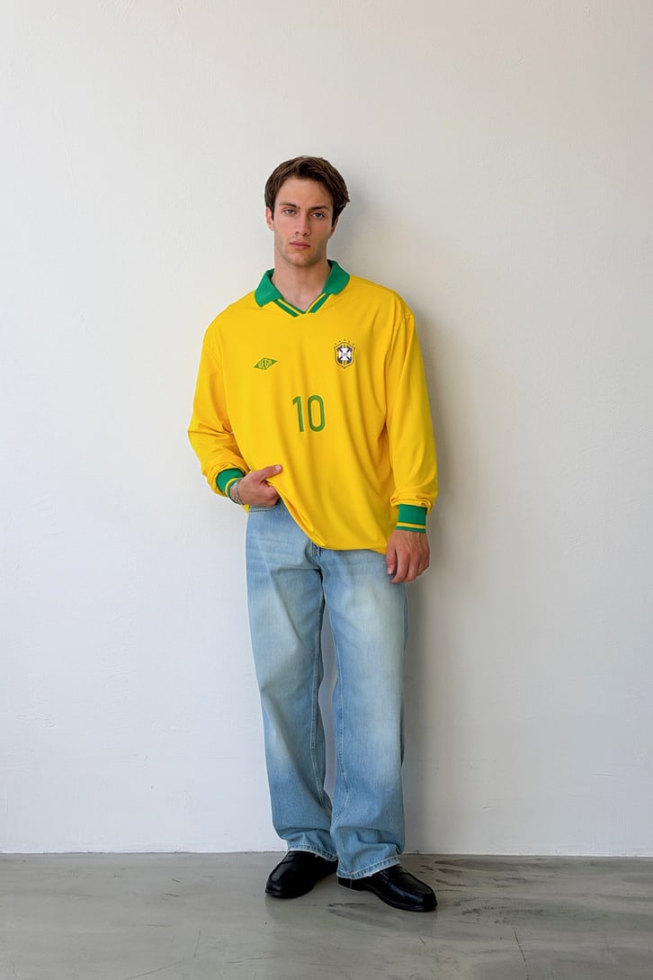 Brazil Logo Premium Oversize Uzun Kol Forma