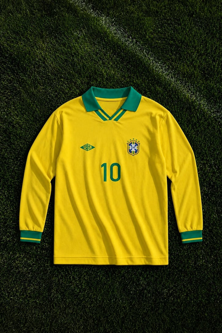 Brazil Logo Premium Oversize Uzun Kol Forma