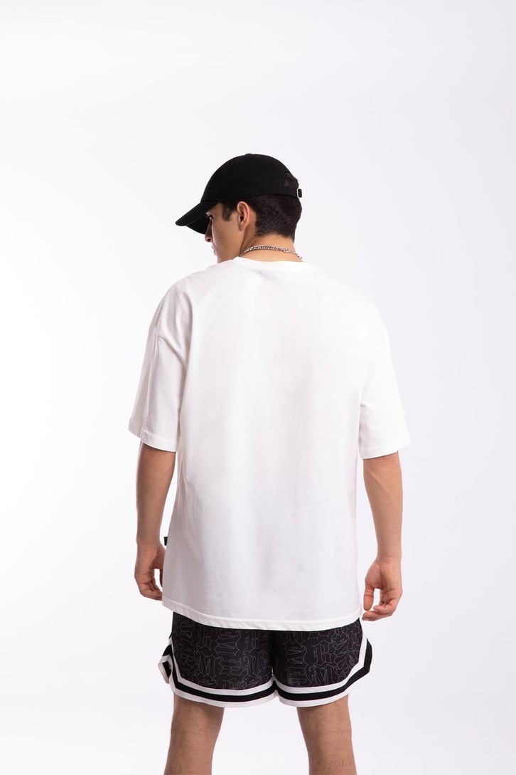 Brklyn 7 Baskılı Oversize Tshirt