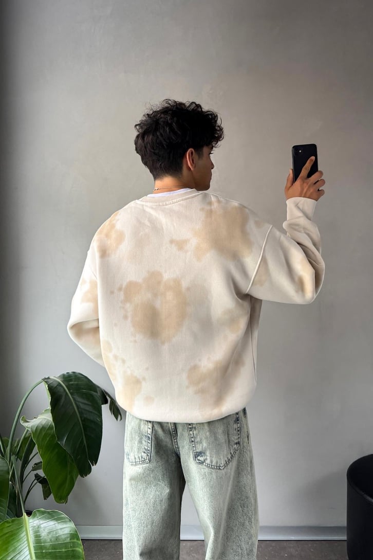 Bulut Desenli Oversize Sweatshirt
