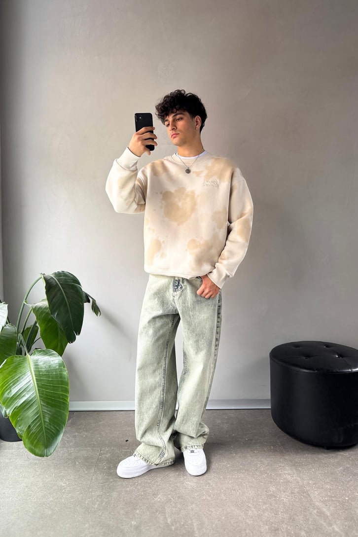 Bulut Desenli Oversize Sweatshirt