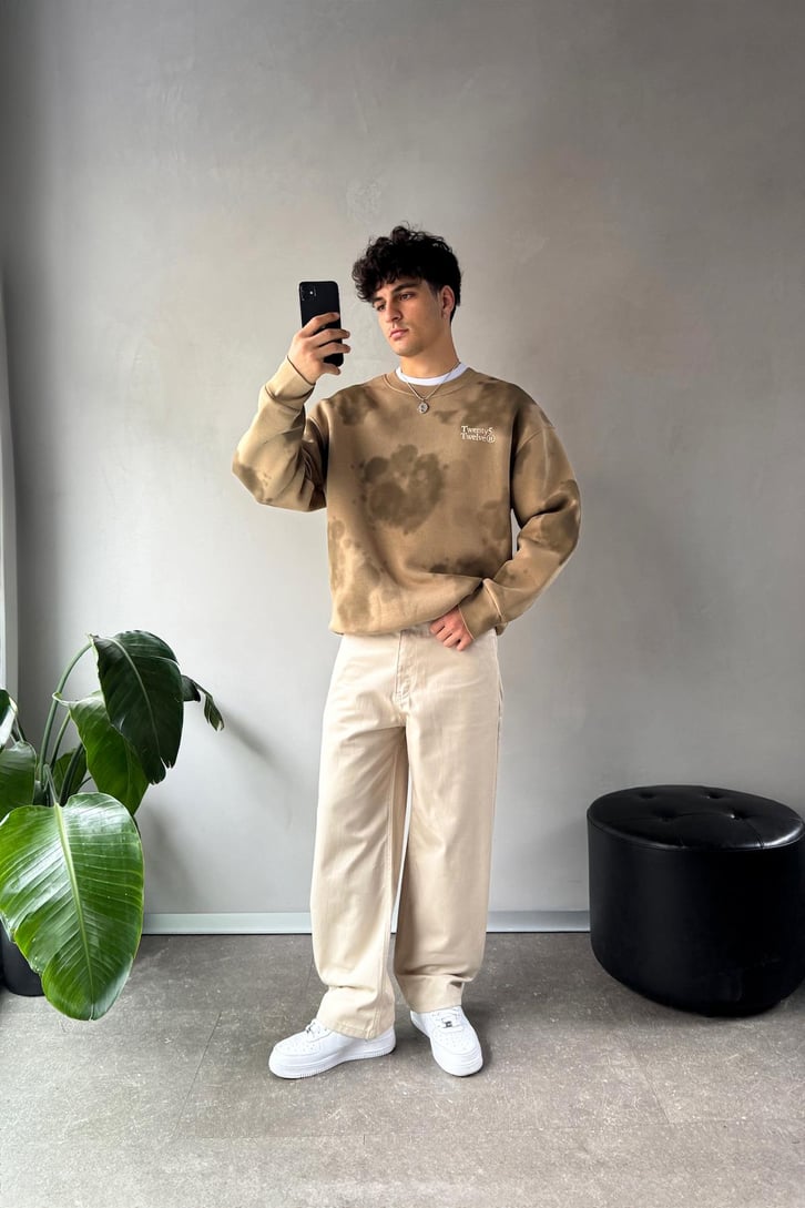 Bulut Desenli Oversize Sweatshirt