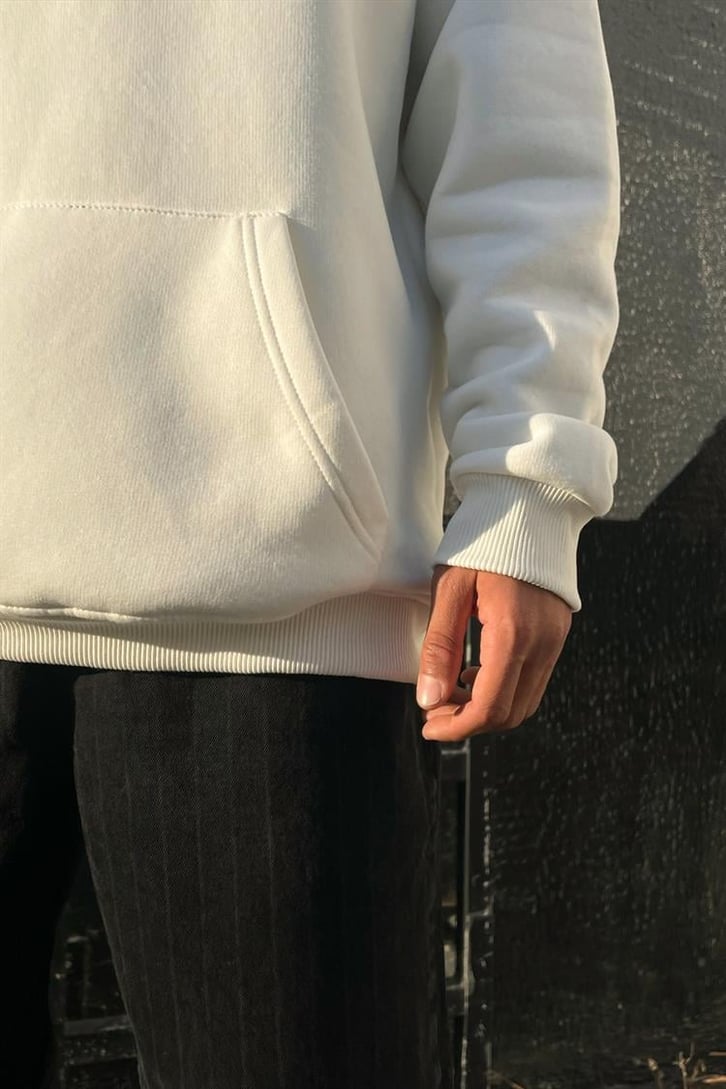 California Dragon Beyaz İçi Pamuklu Oversize Hoodie