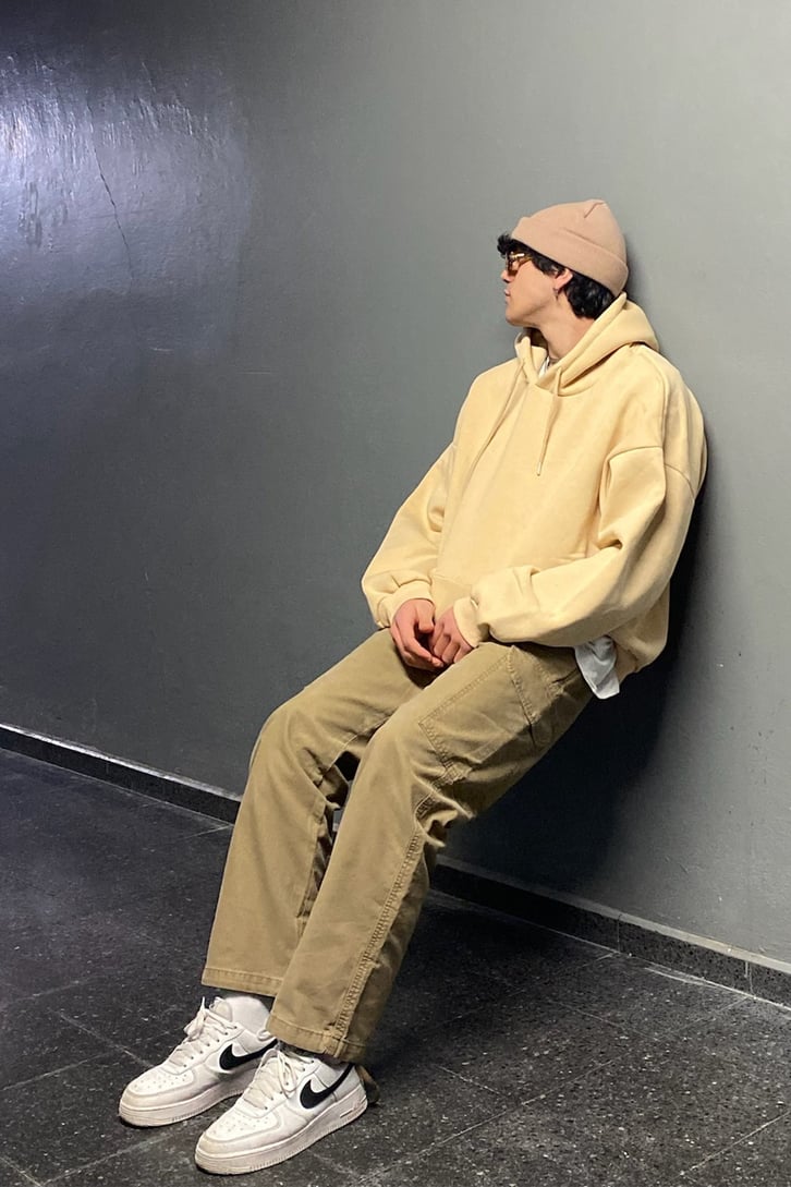 Cargo Pocket Khaki Baggy Fit Premium Jean