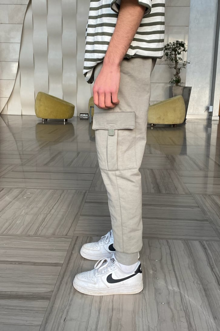 Cargo Pocket Khaki Jogger Pant