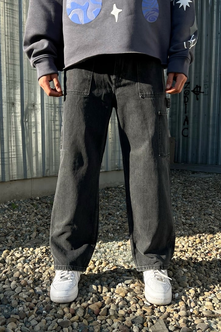 Cargo Pocket Kısa Paça Baggy Jean