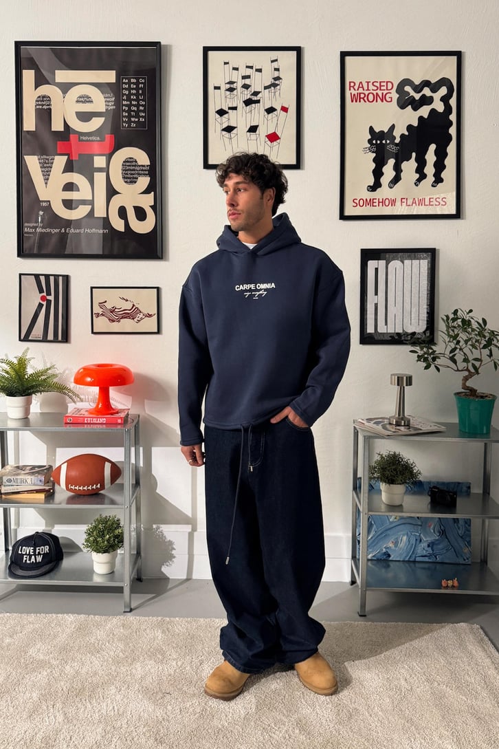 Carpe Baskılı Ayarlanabilir Hoodie