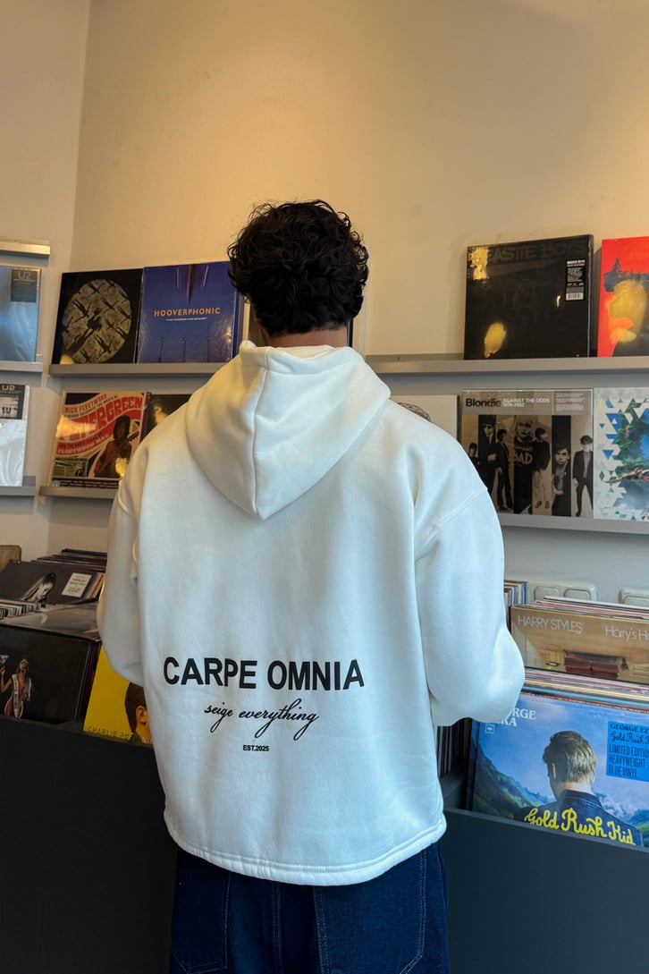 Carpe Baskılı Ayarlanabilir Hoodie