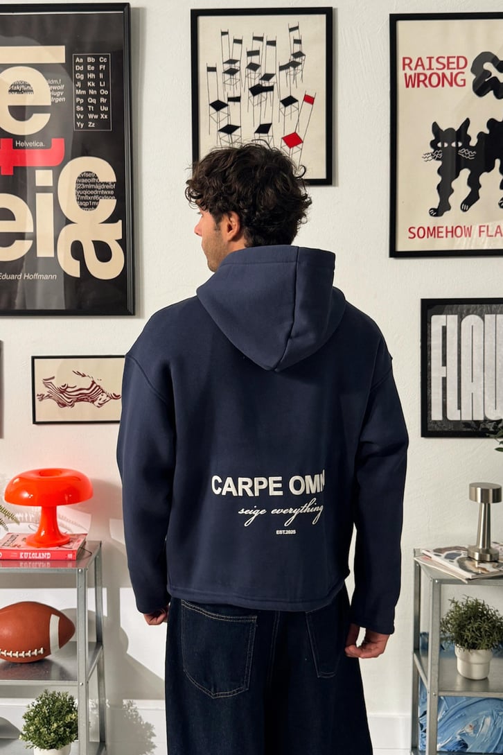 Carpe Baskılı Ayarlanabilir Hoodie