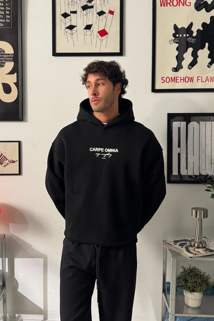 Carpe Baskılı Ayarlanabilir Hoodie
