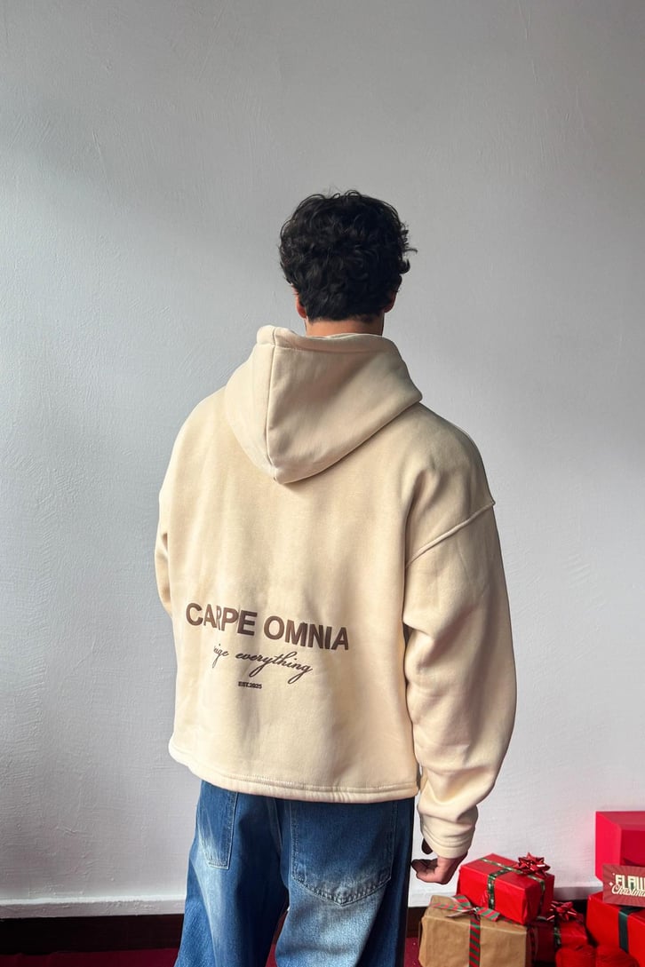 Carpe Baskılı Ayarlanabilir Hoodie