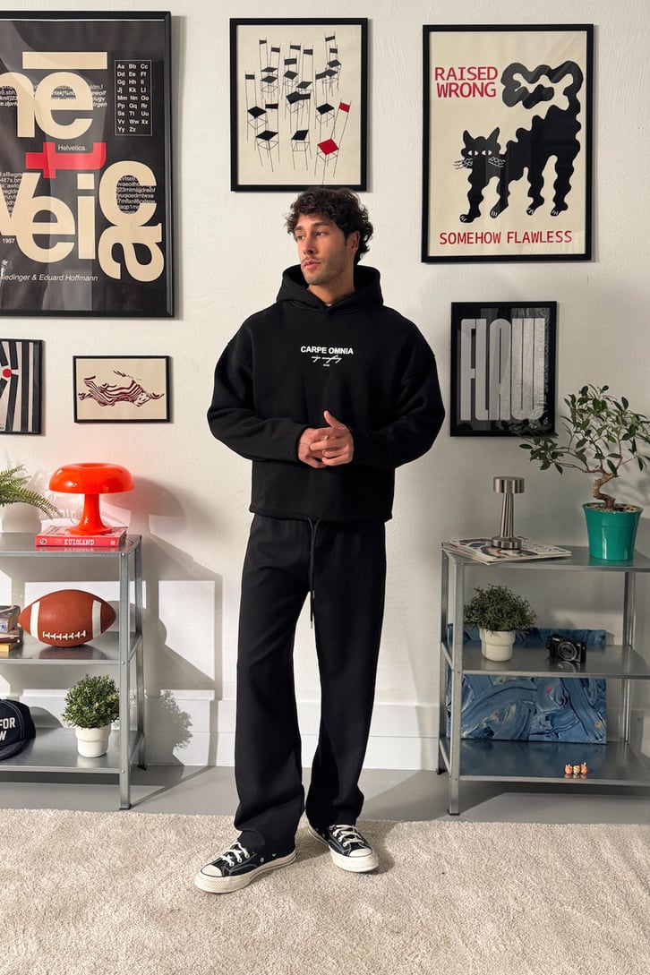 Carpe Baskılı Ayarlanabilir Hoodie